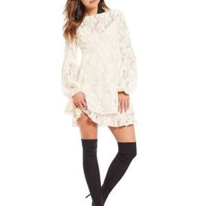 Free People Ruby Lace ruffle Sleeves Lace Dress